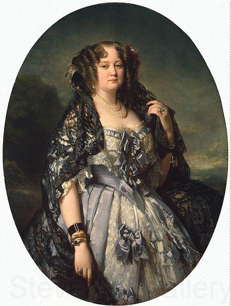 Franz Xaver Winterhalter Portrait of Sophia Alexandrovna Radziwill Norge oil painting art